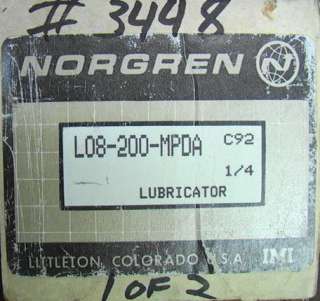 NOS NIB Norgren Compressed Air Lubricator L08 200 MPDA  