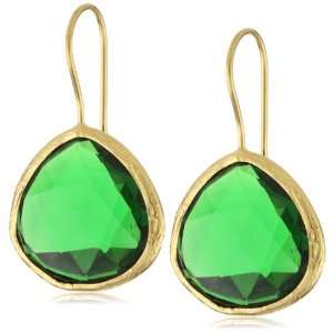 Coralia Leets Jewelry Design 20mm French Wire Green Quartz Earrings