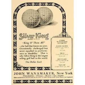   Golf Balls John Wanamaker Taplow   Original Print Ad