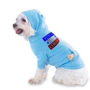 VOTE FOR CORONER Hooded (Hoody) T Shirt with pocket for your Dog or 