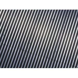  Close up of Silver Corrugated Sheet of Metal Photographic 