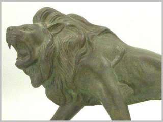 japanese lion statue okimono signed by masaharu sensei due to age and 