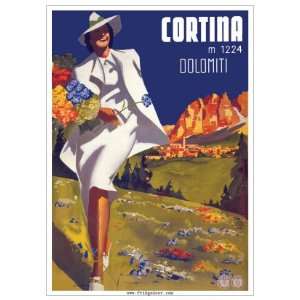  Fridgedoor Cortina Italy Travel Poster Magnet Automotive