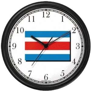  Flag of Costa Rico   Costa Rican Theme Wall Clock by 