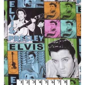  Elvis Collage Neons Cotton Fabric Arts, Crafts & Sewing