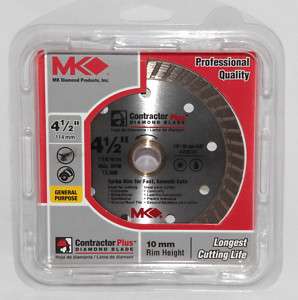 MK Diamond Blade 4 1/2 114mm Contractor Plus 166999  