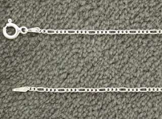 Sterling Silver Figaro 2mm Necklace Chain Italy .925  