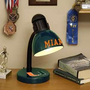  Miami Hurricanes Green Desk Lamp