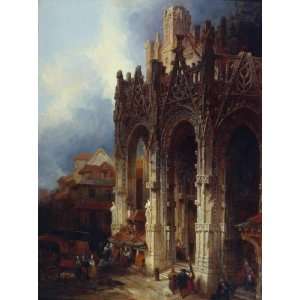     David Roberts   24 x 32 inches   The Porch Of St Maclou, Rouen