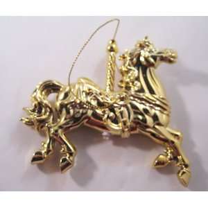  Set of 5 Christmas Tree Ornaments Carousel Horse and Angel 