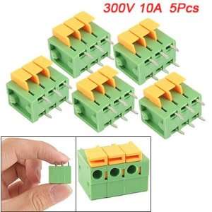  5 Pcs 6 Pin Vertical Mount Screwless Terminal Block 10A 