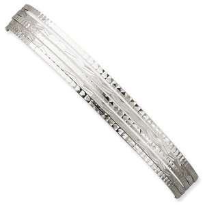    Sterling Silver 8mm Diamond cut Semanario Bangle Bracelet Jewelry