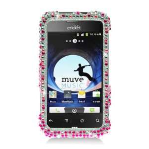  ZTE Score Diamond Cover Case Silver Pink Waterfall X500 For Cricket 