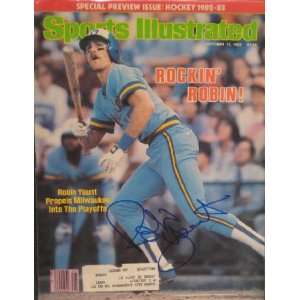  Signed Robin Yount Picture   Sports Illustrated Magazine 