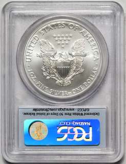 2009 1oz Silver American Eagle PCGS MS70 FirstStrike SPOTTED  