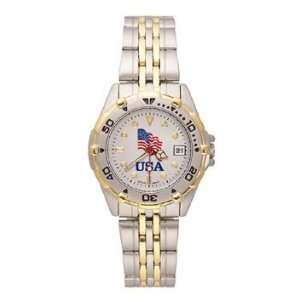  Usa Flag All Star Womens Stainless Steel Watch Sports 