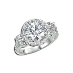   Ring Setting for 1 carat round diamond size 3 ZIVA Jewels Jewelry