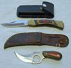 Lot of Skinning Knife/Folding Knife (2) w/Scabbards