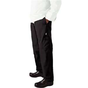 Chef Works CPBL 000 Black J54 Cargo Pants Size L Lg 100 % Cotton 