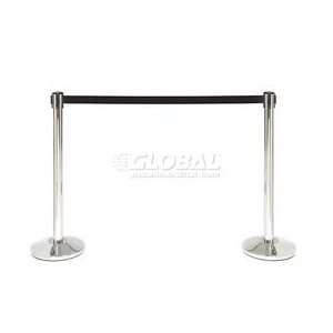  Polished Stainless Steel Crowd Control Stanchion With 7 1 