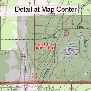 USGS Topographic Quadrangle Map   Seeley Lake East, Montana (Folded 