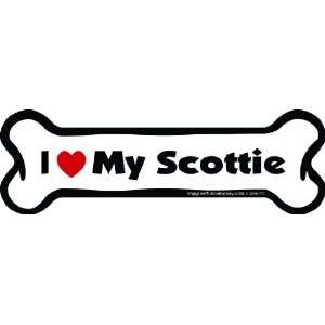  Imagine This Bone Car Magnet, I Love My Scottie , 2 Inch 