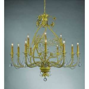  Crystal Chandelier In Champagne Finish.   Champagne