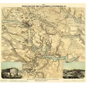  RICHMOND & PETERSBURGH VA CIVIL WAR MAP BY PHILIP 