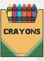 Crochet Patterns  CRAYONS Color Graph Afghan Pattern  