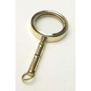 Handcrafted Miniature Magnifying Glass in Brass, 2 1/2 