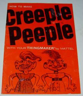 MATTEL THINGMAKER CREEPLE PEOPLE INSTRUCTIONS 1965  
