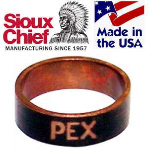 25) 1/2 PEX Copper Crimp Rings USA 649X2 Sioux Chief  