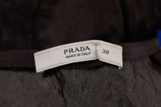 Prada black Crinkled Cotton/Metal Straight Skirt Classic, but KOOL 
