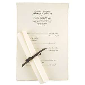  Invitation Scroll Paper   Deckle Edge   Ecru Pearl (50 