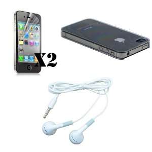  Verizon Iphone 4 THIN 0.70 MM LIGHT Air CASE Clear With 2pcs Screen 
