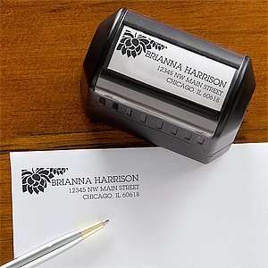  Personalized Address Stamp   Floral