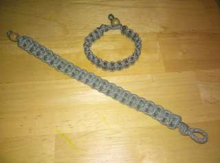  550 Paracord Bracelets   single cobra stitch with bead and loop