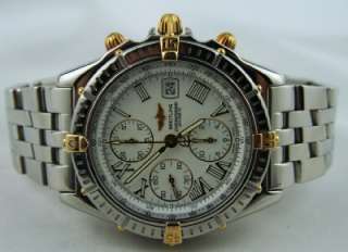 Breitling Crosswind Automatic Chronograph 18kt Gold & Steel White Dial 