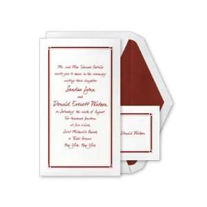  Framed in Red and Pearl Invitation