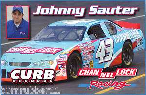 2003 JOHNNY SAUTER CHANNELLOCK #43 NASCAR BUSCH SERIES POSTCARD  
