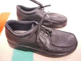 SAS BOUT TIME Black Leather Lace up Walking Shoes US 12 M  