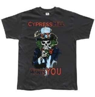  Cypress Hill Uncle Sam Skull Green Thumb Charcoal Grey T 