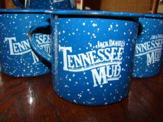   Tennessee Mud Enamelware Lot Coffee Pot & 6 Mugs Cups Cooking Set