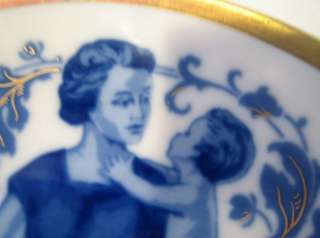 SANTA CLARA blue white 1972 Mothers Day Collector plate  