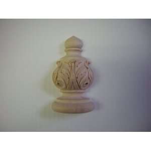  Small Acanthus Half Finial   Red Oak