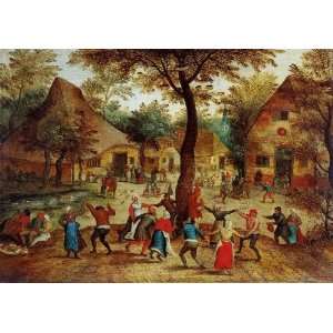   name Village Scene with Dance around the May Pole, By Bruegel Pieter