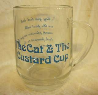 THE CAT & THE CUSTARD CUP COFFEE MUG GLASS RESTAURANT  
