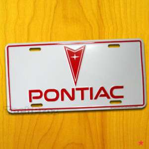 PONTIAC LICENSE PLATE custom vanity tag emblem sign frame bumper cover 