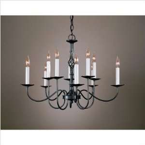  19 Ten Light Chandelier Finish Natural lron