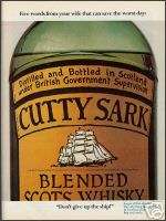 1973 CUTTY SARK AD~Words from Wife~Dont Give Up Ship  